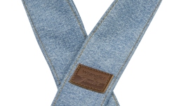 Curea chitară Fender x Wrangler Riveted Denim Strap Light Indigo