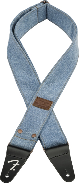 Fender x Wrangler Riveted Denim Strap Light Indigo