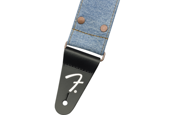 Curea chitară Fender x Wrangler Riveted Denim Strap Light Indigo