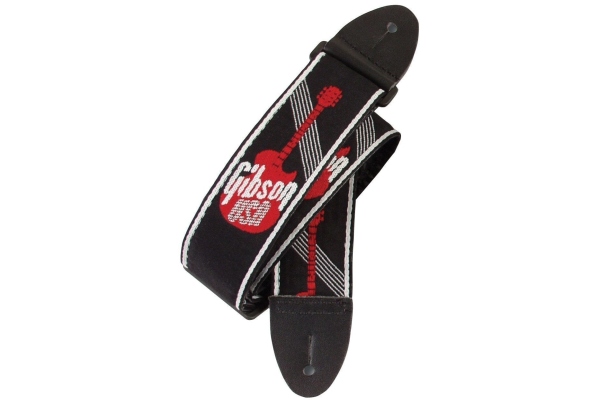 GG600 Woven Style 2'' Strap w/Gibson Logo Red GG600 Woven Style 2'' Strap w/Gibson Logo Red