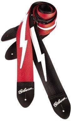 Gibson GSBL10 Lightning Bolt Style 2'' Safety Strap Jet Black