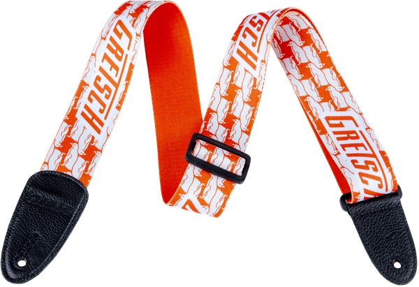 Gretsch Guitars Alternating Orange Penguins Strap White
