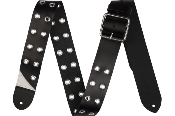 Grommet Leather Strap Black 2.5