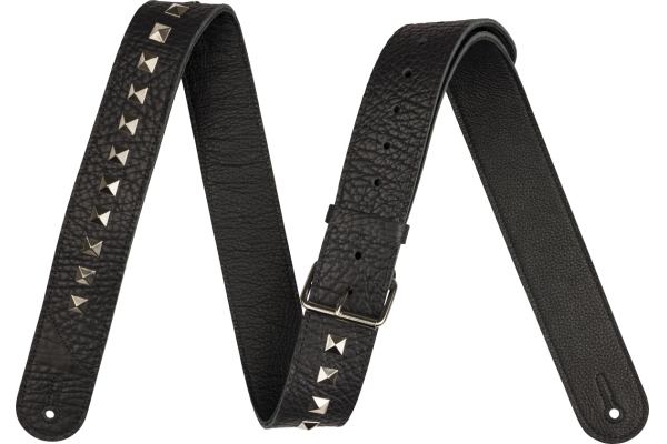 Jackson Metal Stud Leather Strap Black 2.5