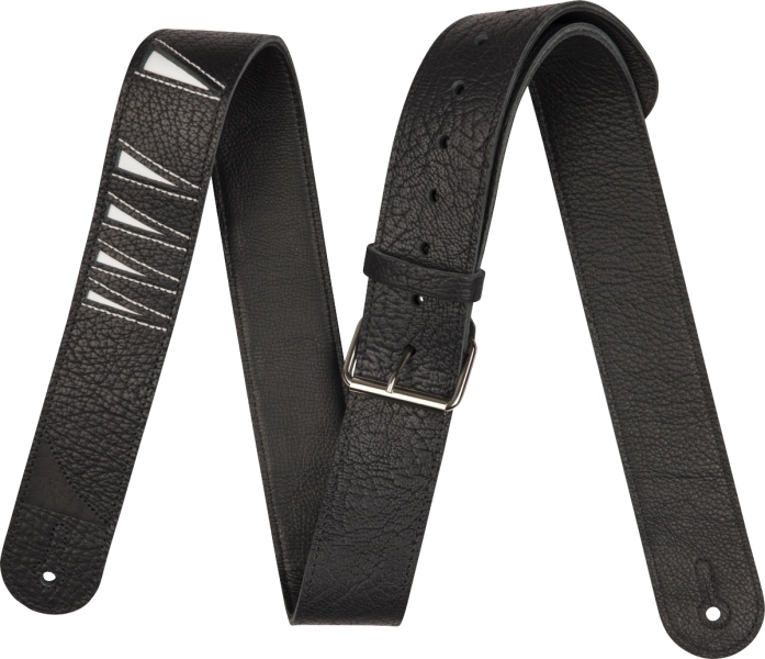 Jackson Shark Fin Leather Strap Black and White 2