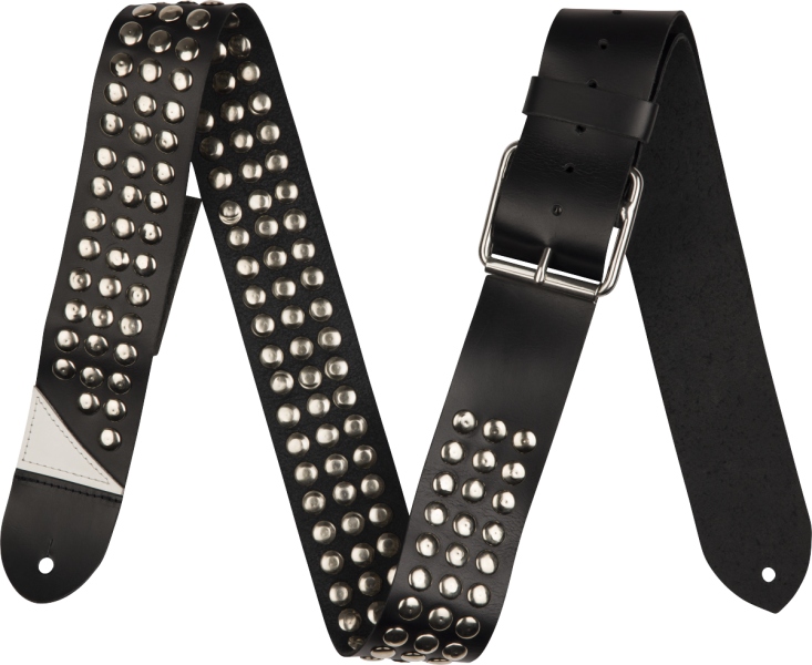 Jackson Stud Leather Strap Black 2.5