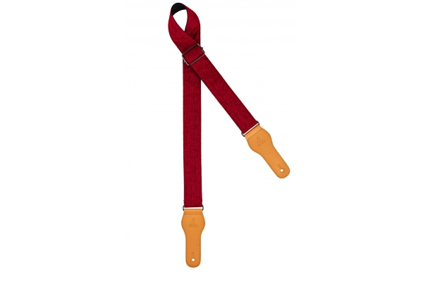 Cotton guitar strap - burgundy