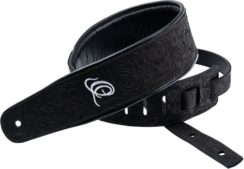 Ortega Genuine Leather Strap - Byzantine Black