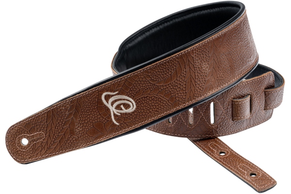 Ortega Genuine Leather Strap Natural Brown Flora OSCU-2