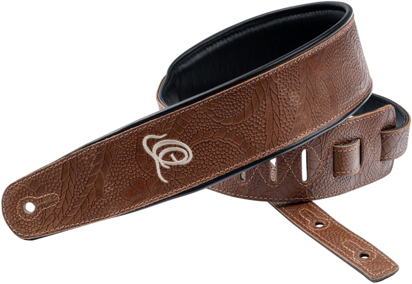 Ortega Genuine Leather Strap Natural Brown Flora OSCU-2