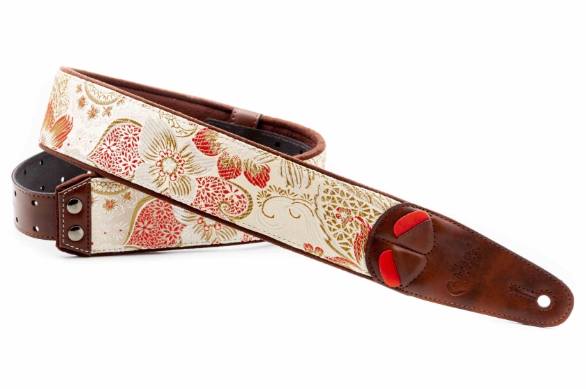 RightOn HOKKAIDO Beige Guitar Strap