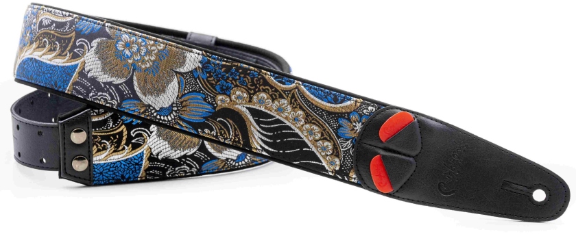 RightOn HOKKAIDO Black Guitar Strap