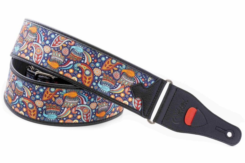 RightOn KASHMIR Blue Guitar Strap