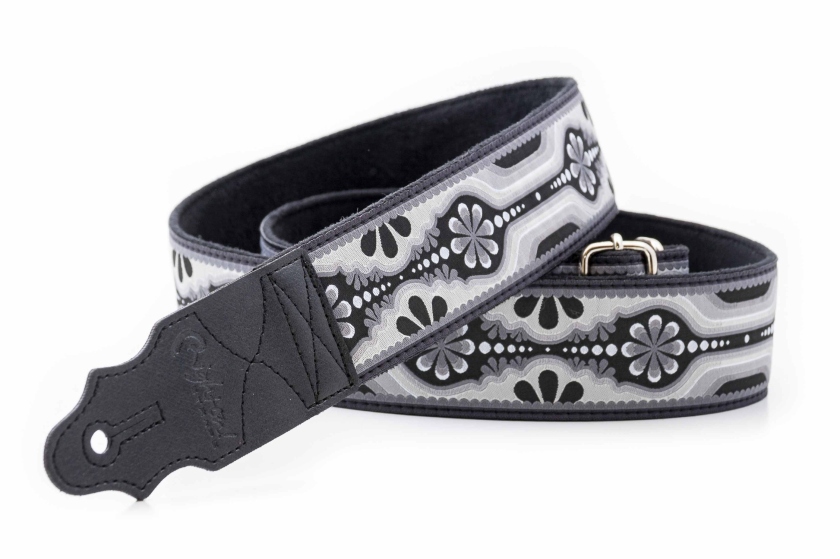 RightOn Laurel Black Guitar Strap