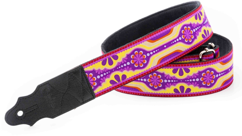 RightOn Laurel Purple Guitar Strap