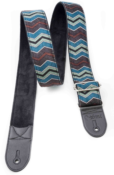 RightOn ZIGGY Blue Guitar Strap