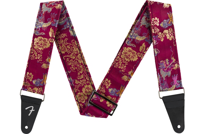 Curea de chitară Fender Satin Dragon Strap Wine