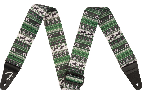 Fender Ugly Xmas Sweater Strap Green Fair Isle