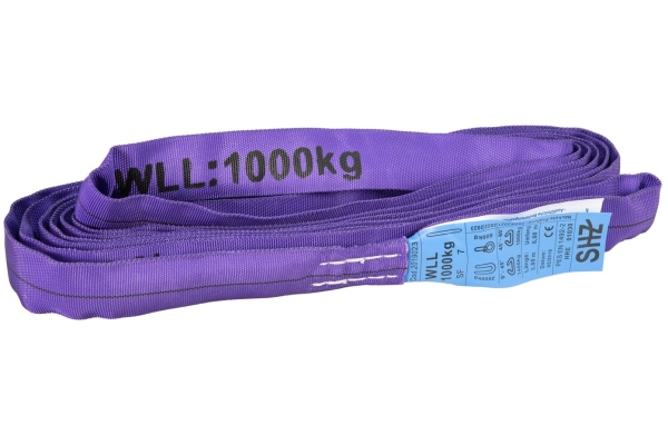 Round Sling 3m, max. Load 1000KG nach EN 1492-2 SF7 violett Round Sling 3m, max. Load 1000KG nach EN 1492-2 SF7 violett