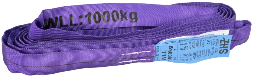 SHZ Round Sling 3m, max. Load 1000KG nach EN 1492-2 SF7 violett