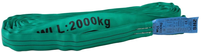SHZ Round Sling 3m, max. Load 2000KG nach EN 1492-2 SF7 green