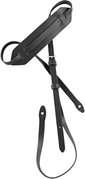 Ortega Mandolinstrap Leather with Shoulderpart Black