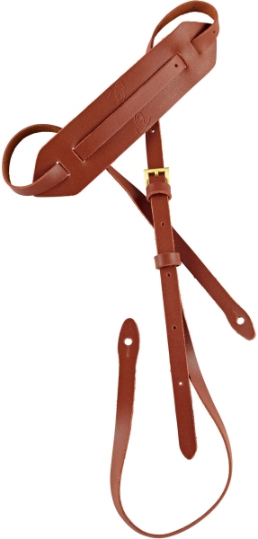 Ortega Mandolinstrap Leather with Shoulderpart Brown