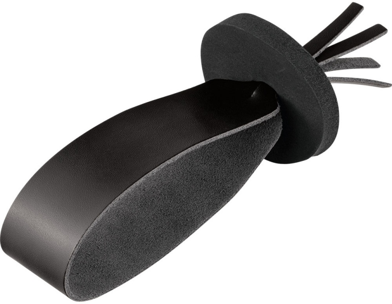 Nino Percussion Leather Straps Large - Black, Incl. Pad