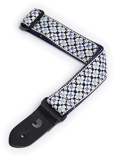 Daddario Nylon Ukulele Strap Blue Flowers
