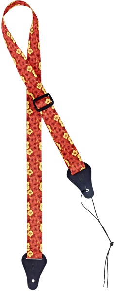 Ortega Nylon Ukulele-Strap - Orange Flower
