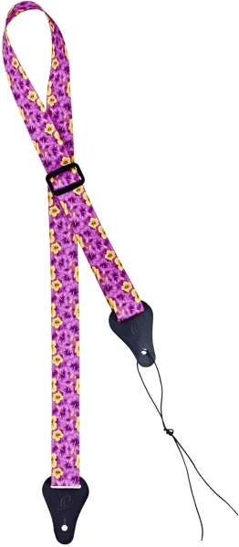 Ortega Nylon Ukulele-Strap - Purple Flower