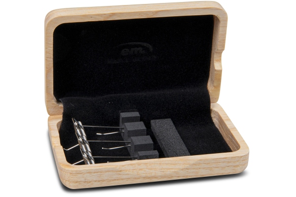Etui pentru 3 ancii Corn englez Lăcuit negru Etui pentru 3 ancii Corn englez Lăcuit negru