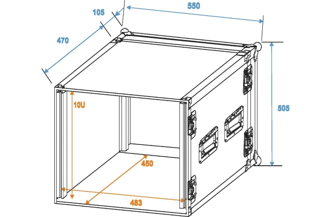 Cutie de rack Roadinger AmpRack PR-2 10U 46cm