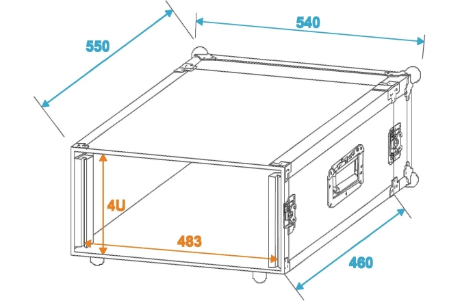 Cutie de rack Roadinger AmpRack PR-2 4U 46cm