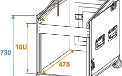 Cutie de rack Roadinger Combo Case Pro 10U-W