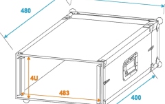 Cutie de rack Roadinger Effect rack CO-DD 4U 38cm
