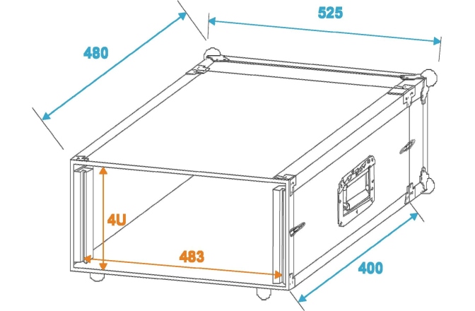Cutie de rack Roadinger Effect rack CO-DD 4U 38cm