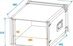 Cutie de rack Roadinger Effect rack CO-DD 6U 38cm