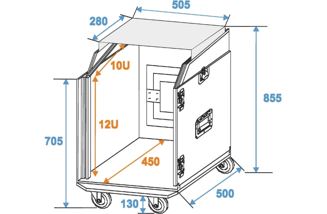 Cutie de rack Roadinger LS5 12U