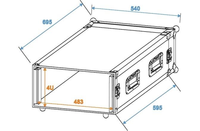 Cutie de rack Roadinger PR-2ST 4U - 57cm