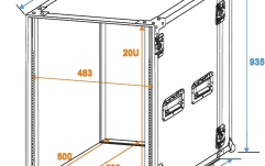 Cutie de rack Roadinger Rack Profi 20U 45cm