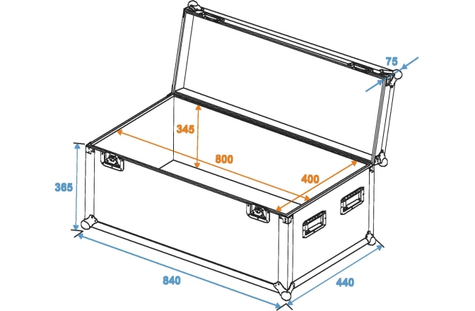 Cutie de rack Roadinger Universal Case Pro 80x40x40cm