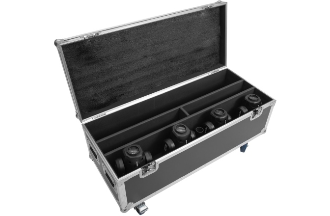 Cutie de transport cu rotile Roadinger Flightcase 2x LED TMH Bar-S120 with wheels