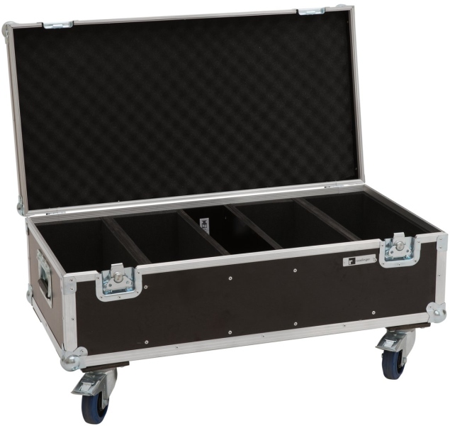 Roadinger Flightcase 4x Audience Blinder 2x100W with wheels