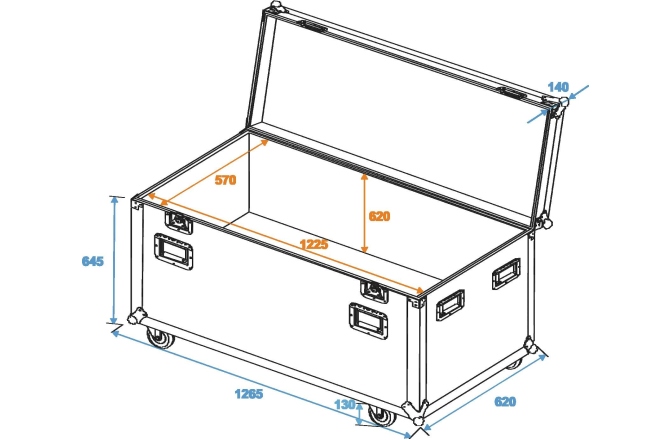 Cutie de transport echipamente Roadinger Universal Tour Case Pro 120cm