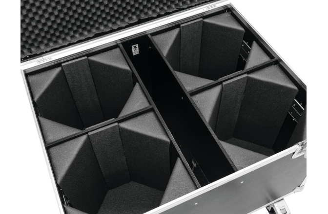 Cutie de transport pentru 4x LED THA-100F/THA-120PC Roadinger Flightcase 4x LED THA-100F/THA-120PC with wheels