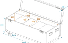 Cutie de transport pentru 4x LED Umbrella Roadinger Flightcase 4x LED Umbrella