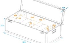 Cutie de transport Roadinger Flightcase 1x LED SL-400