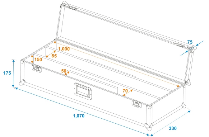 Cutie de transport Roadinger Flightcase 2x LED STP-7