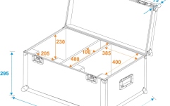Cutie de transport  Roadinger Flightcase 2x LED THA-150F Theater-Spot